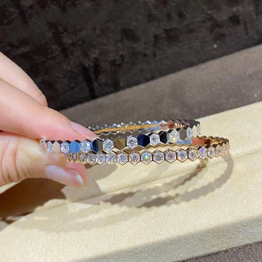 [Eterna Jewels]ビーラブゴールドブレスレット フルダイヤモンド