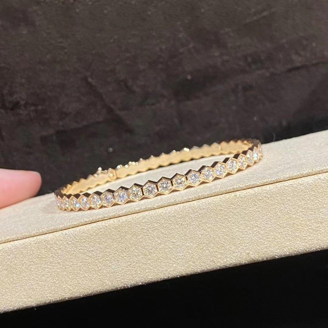 [Eterna Jewels]ビーラブゴールドブレスレット フルダイヤモンド