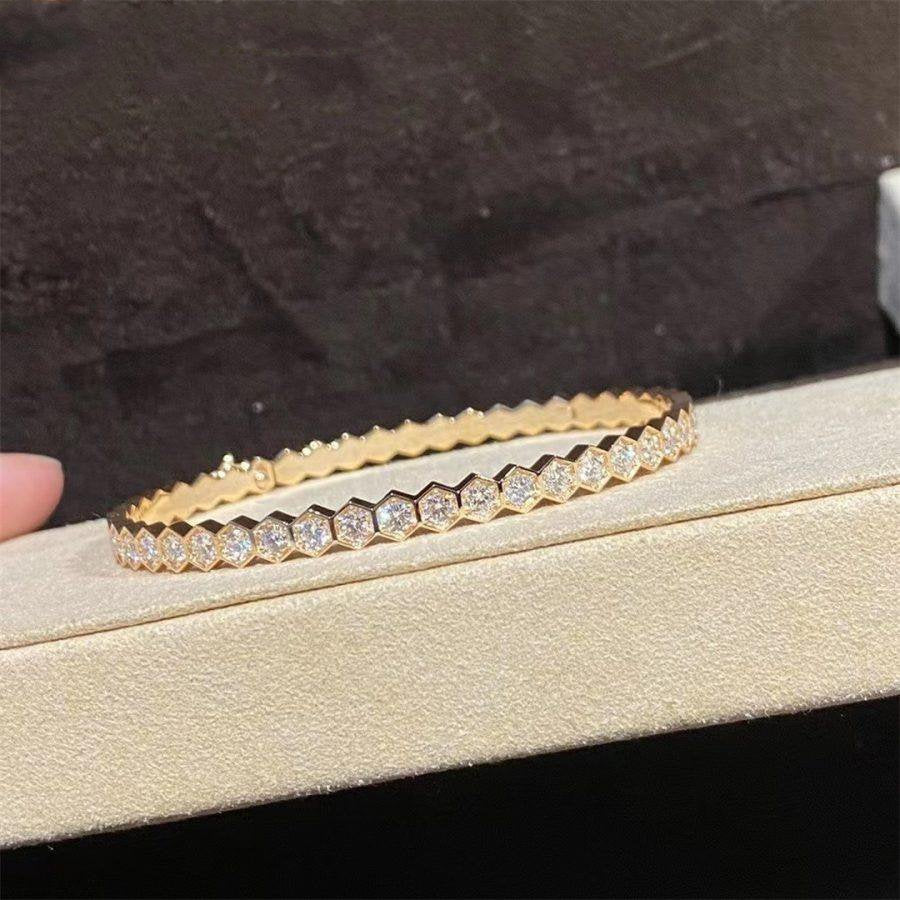 [Eterna Jewels]ビーラブゴールドブレスレット フルダイヤモンド