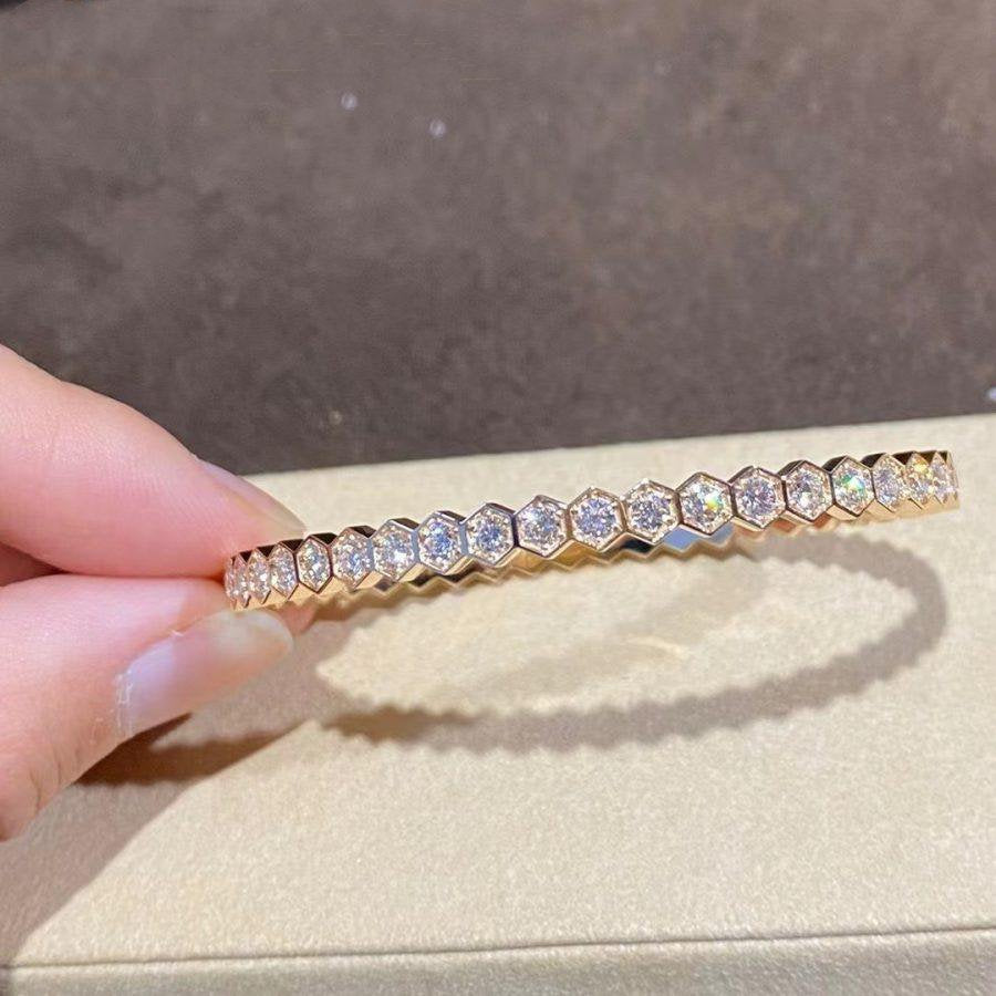 [Eterna Jewels]ビーラブゴールドブレスレット フルダイヤモンド