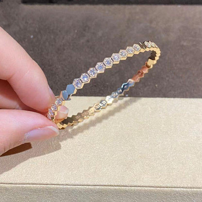 [Eterna Jewels]ビーラブゴールドブレスレット フルダイヤモンド