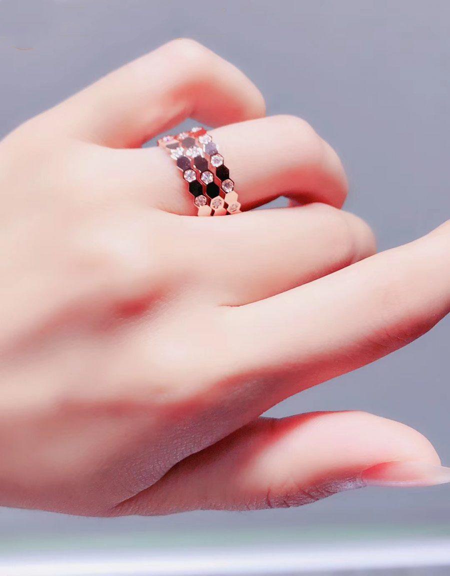 [Eterna Jewels]BEE LOVE RING ROSÉGOLD DIAMANT