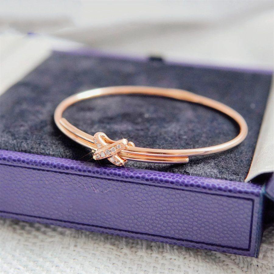 [Eterna Jewels]ピンクゴールドダイヤモンドブレスレットセット