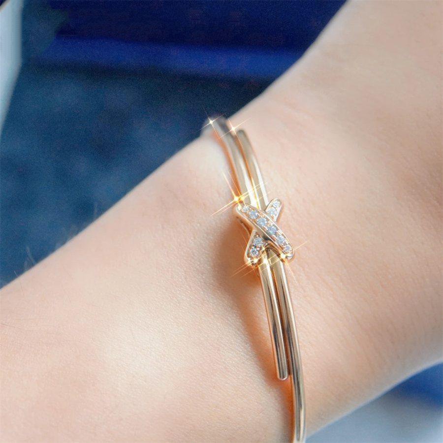 [Eterna Jewels]ピンクゴールドダイヤモンドブレスレットセット