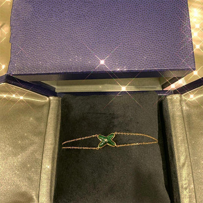 [Eterna Jewels]JEUX ARMBAND MALACHIT ROTGOLD 1 DIAMANT