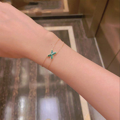 [Eterna Jewels]JEUX ARMBAND MALACHIT ROTGOLD 1 DIAMANT