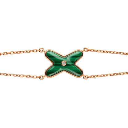 [Eterna Jewels]JEUX ARMBAND MALACHIT ROTGOLD 1 DIAMANT