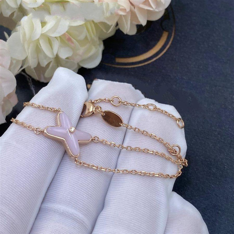 [Eterna Jewels]JEUX ARMBAND ROSA PERLMUTT ROSÉGOLD 1 DIAMANT