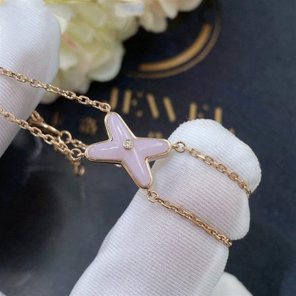 [Eterna Jewels]JEUX ARMBAND ROSA PERLMUTT ROSÉGOLD 1 DIAMANT