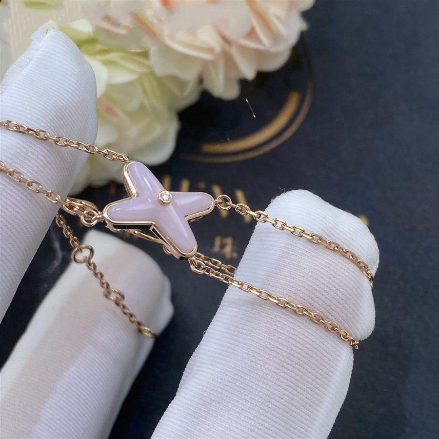 [Eterna Jewels]JEUX ARMBAND ROSA PERLMUTT ROSÉGOLD 1 DIAMANT