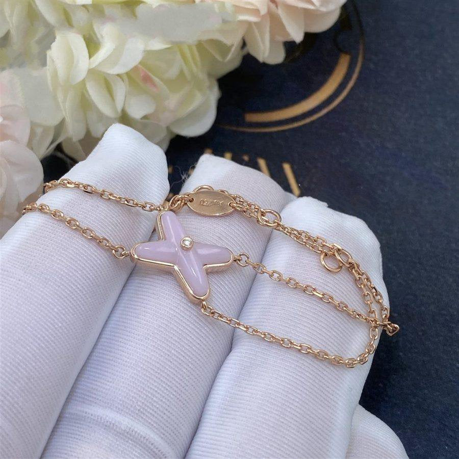 [Eterna Jewels]JEUX ARMBAND ROSA PERLMUTT ROSÉGOLD 1 DIAMANT