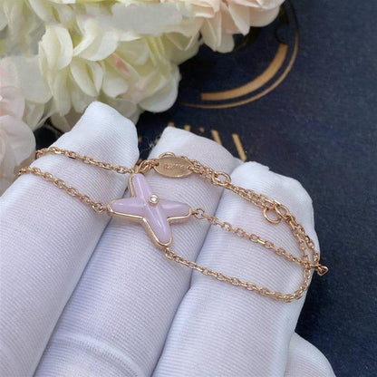 [Eterna Jewels]JEUX ARMBAND ROSA PERLMUTT ROSÉGOLD 1 DIAMANT