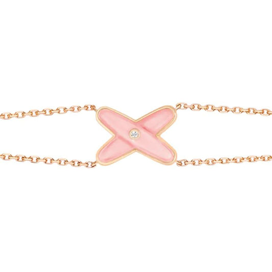 [Eterna Jewels]JEUX ブレスレット ピンクMOP ピンクゴールド 1ダイヤモンド