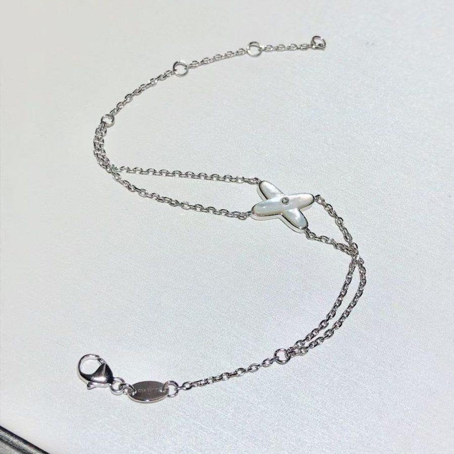[Eterna Jewels]JEUX ARMBAND WEISS MOP SILBER 1 DIAMANT