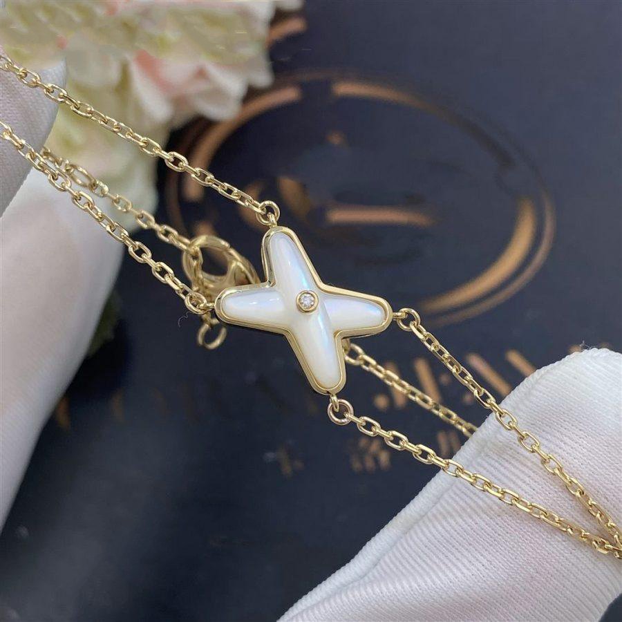 [Eterna Jewels]JEUX BRACELET WEISS PERLMUTT GOLD 1 DIAMANT