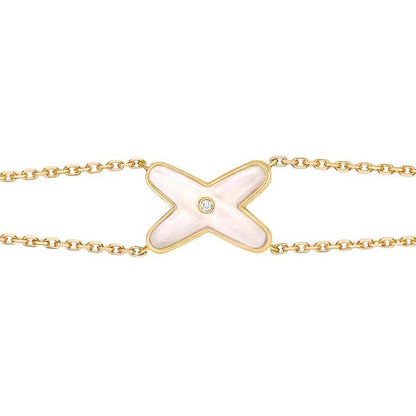 [Eterna Jewels]JEUX BRACELET WEISS PERLMUTT GOLD 1 DIAMANT