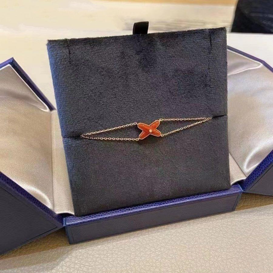[Eterna Jewels]JEUX ARMBAND CARNELIAN PINK GOLD 1 DIAMOND
