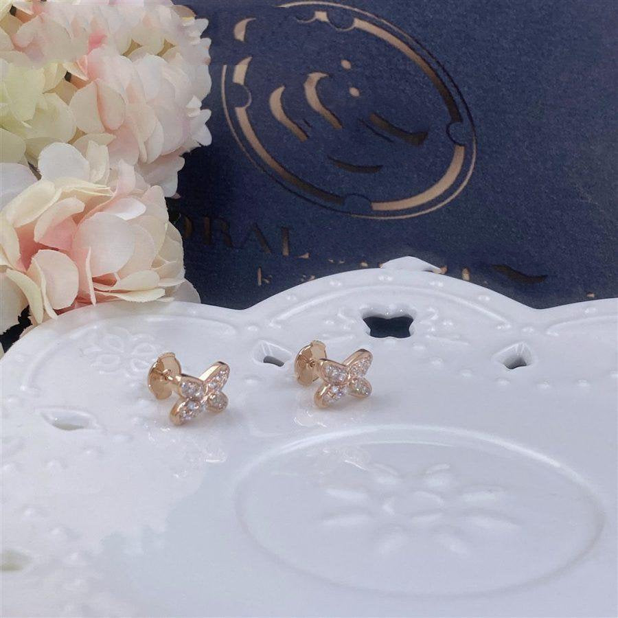 [Eterna Jewels]ピンクゴールドダイヤモンドイヤリング
