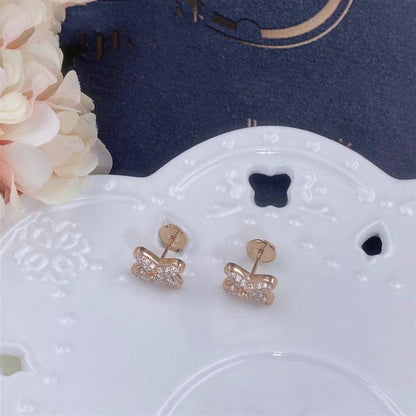 [Eterna Jewels]ピンクゴールドダイヤモンドイヤリング
