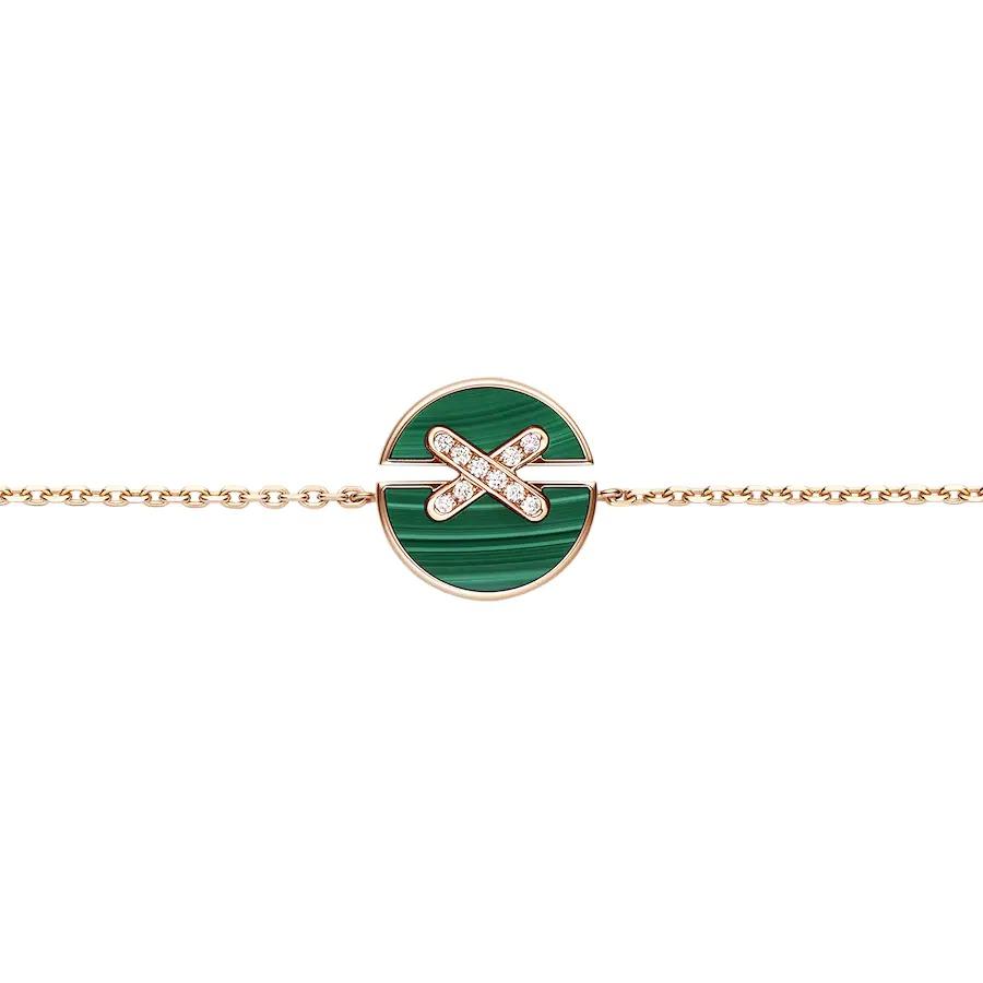 [Eterna Jewels]マラカイト ピンクゴールド ダイヤモンドブレスレット