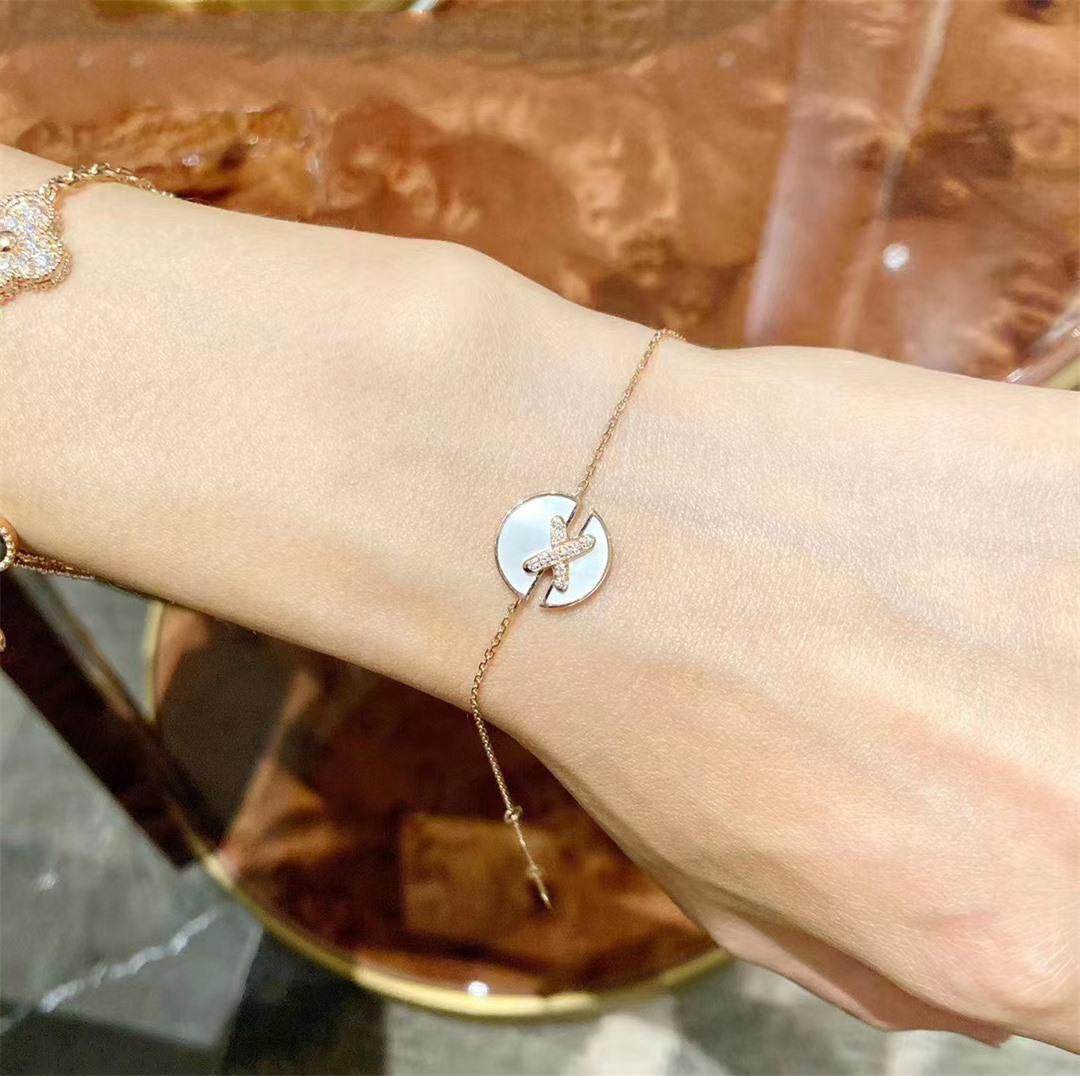 [Eterna Jewels]ARMBAND-SETS PERLMUTT ROSÉGOLD DIAMANTEN