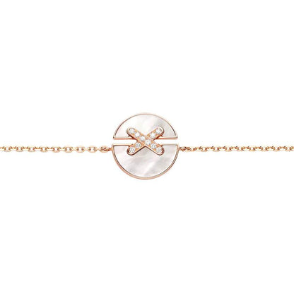 [Eterna Jewels]ARMBAND-SETS PERLMUTT ROSÉGOLD DIAMANTEN