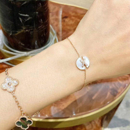 [Eterna Jewels]ARMBAND-SETS PERLMUTT ROSÉGOLD DIAMANTEN