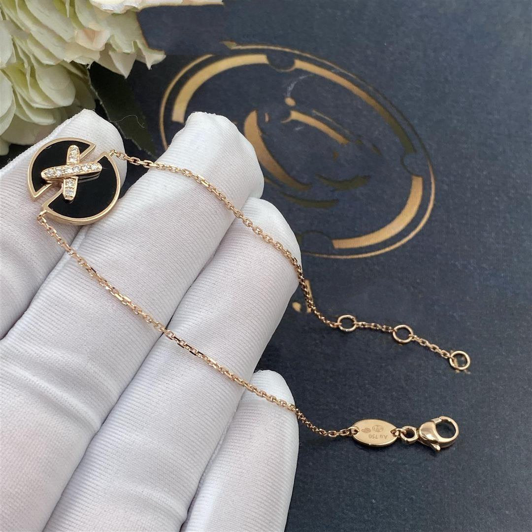 [Eterna Jewels]ONYX ARMBAND ROSÉGOLD DIAMANTEN