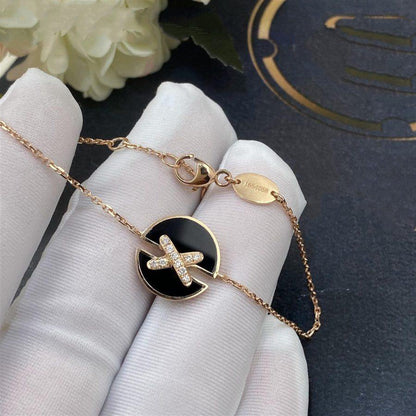 [Eterna Jewels]ONYX ARMBAND ROSÉGOLD DIAMANTEN