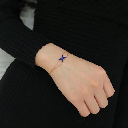 [Eterna Jewels]Hohler Design Vierblättriges Kleeblatt Blumenform Ring
