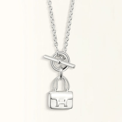 [Eterna Jewels]POP H-ANHÄNGER SILBERNE HALSKETTE