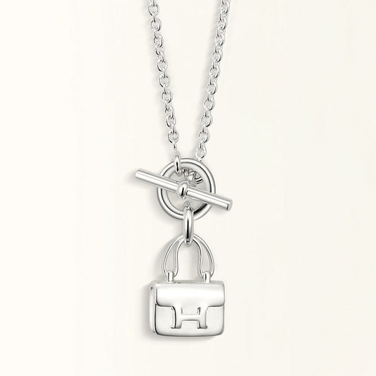 [Eterna Jewels]POP H-ANHÄNGER SILBERNE HALSKETTE