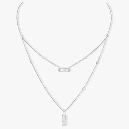 [Eterna Jewels]HALSKEKETTE MIT 2 REIHE DIAMANTEN