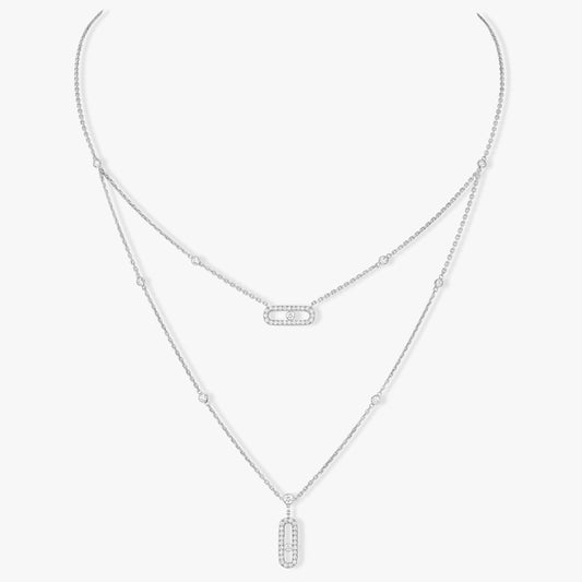 [Eterna Jewels]HALSKEKETTE MIT 2 REIHE DIAMANTEN