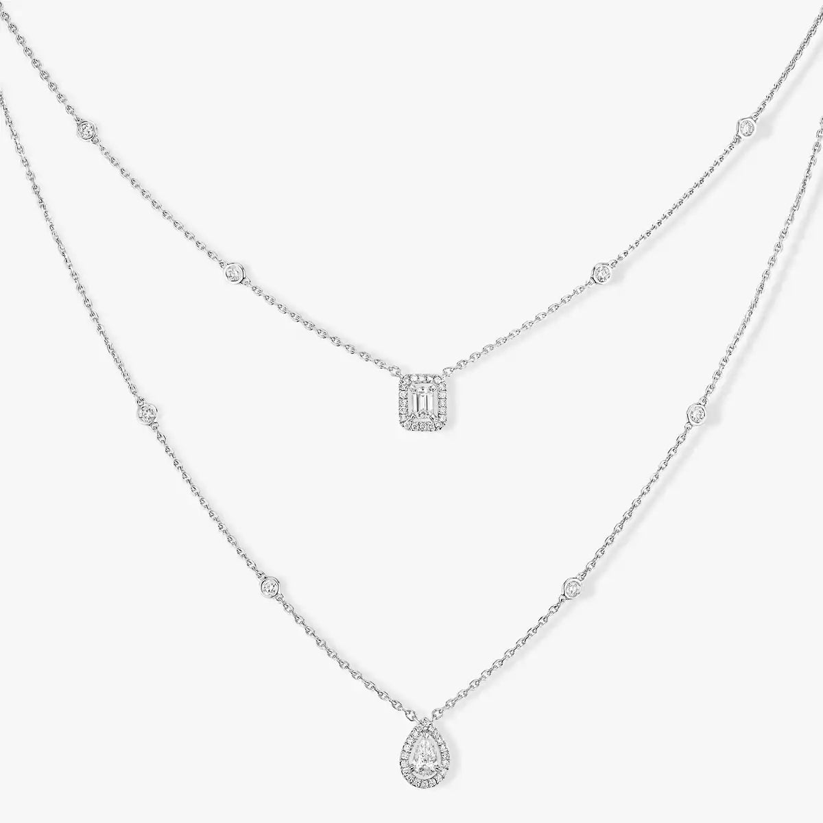 [Eterna Jewels]Diamant-Halskette My Twin 2 Reihen