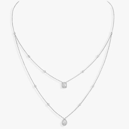 [Eterna Jewels]Diamant-Halskette My Twin 2 Reihen
