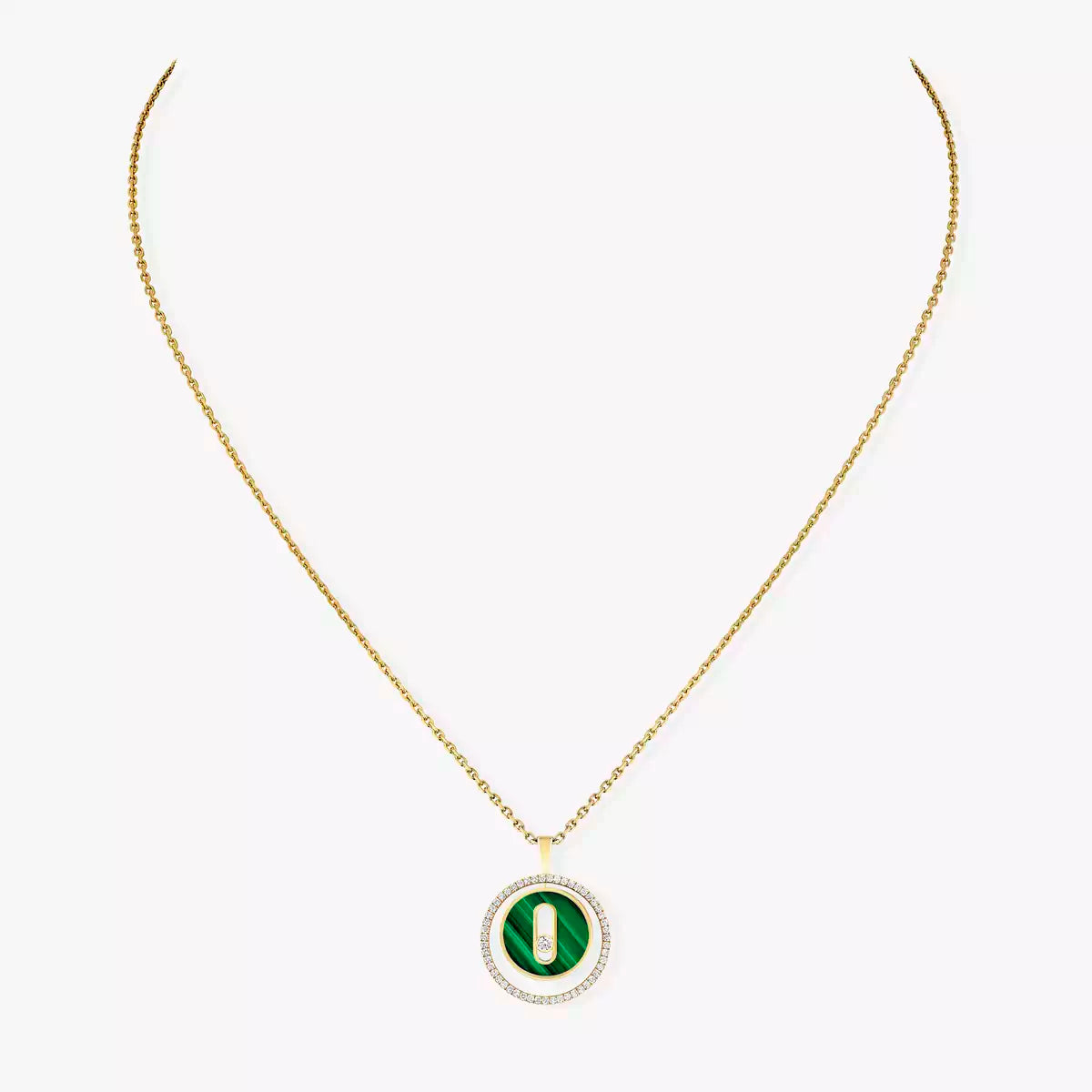 [Eterna Jewels]Lucky Move Diamant-Halskette in Roségold und weißem Perlmutt