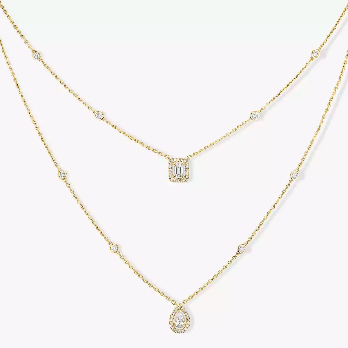 [Eterna Jewels]Diamant-Halskette My Twin 2 Reihen