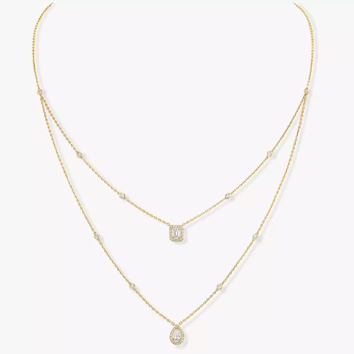 [Eterna Jewels]Diamant-Halskette My Twin 2 Reihen