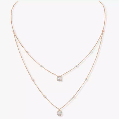 [Eterna Jewels]Diamant-Halskette My Twin 2 Reihen