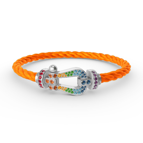 [Eterna Jewels]GROSSES HORSESHOE FARBDIA-ARMBAND SILBER