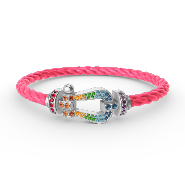[Eterna Jewels]GROSSES HORSESHOE FARBDIA-ARMBAND SILBER