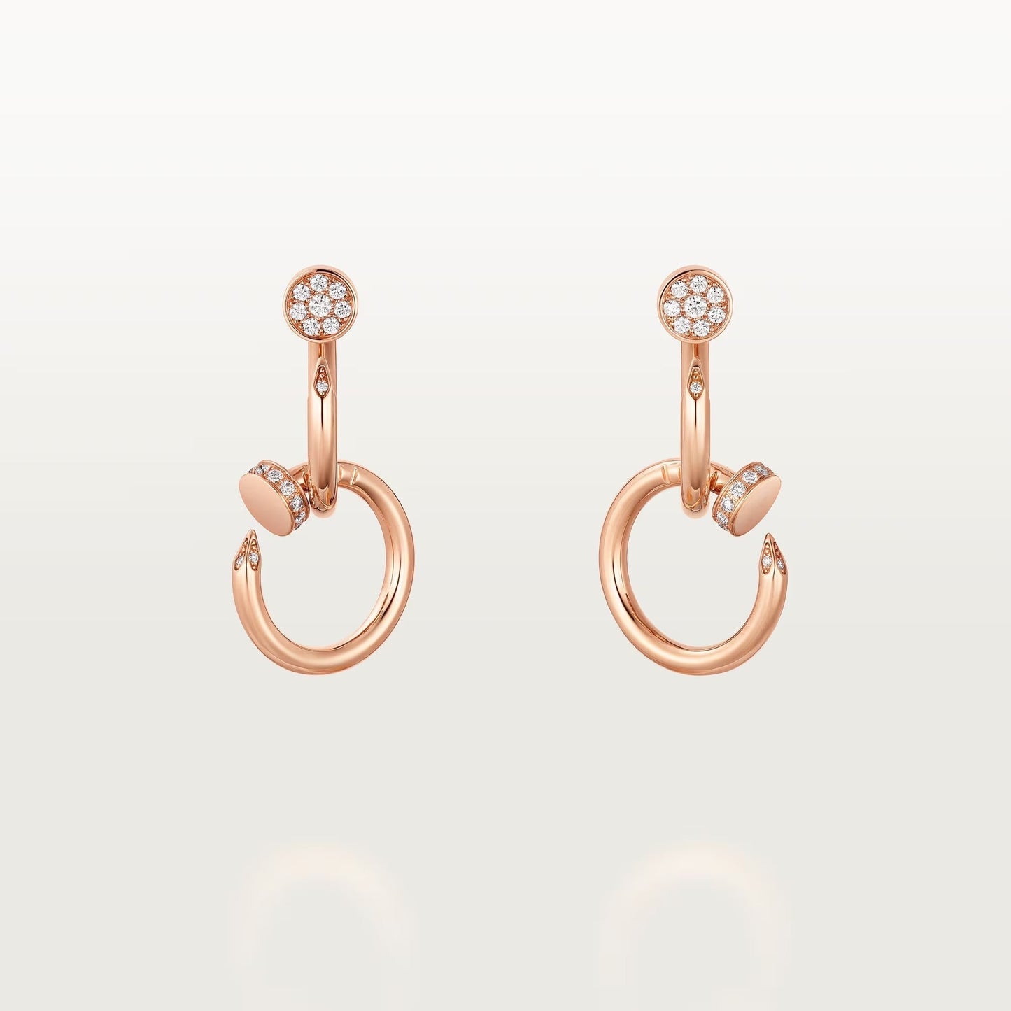 [Eterna Jewels]JUSTE HALF DIAMOND DOUBLE EARRINGS