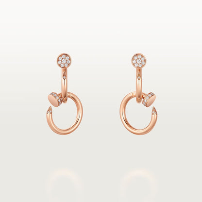 [Eterna Jewels]JUSTE HALF DIAMOND DOUBLE EARRINGS