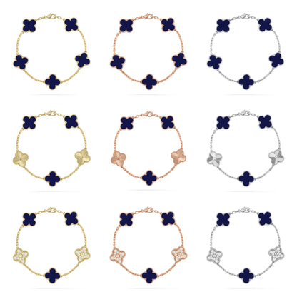 [Eterna Jewels]KLEEBKATTEN-ARMBAND MIT 5 MOTIVEN AUS LAPISLAZULI KOLLEKTION