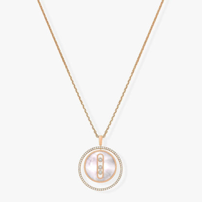 [Eterna Jewels]LUCKY MOVE MM WEISSE PERLMUTT DIAMANTENHALSKETTE
