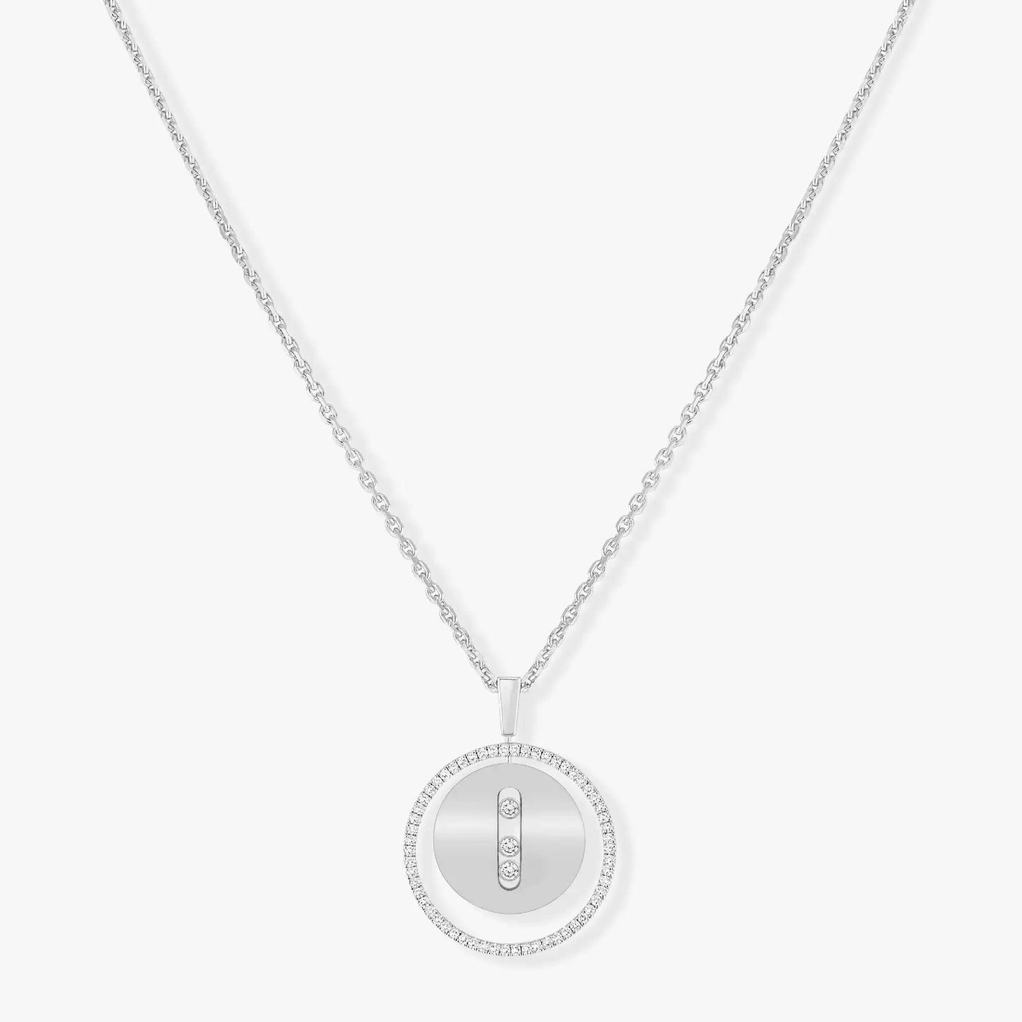 [Eterna Jewels]LUCKY MOVE MM SILBER DIAMANTEN HALSKETTE