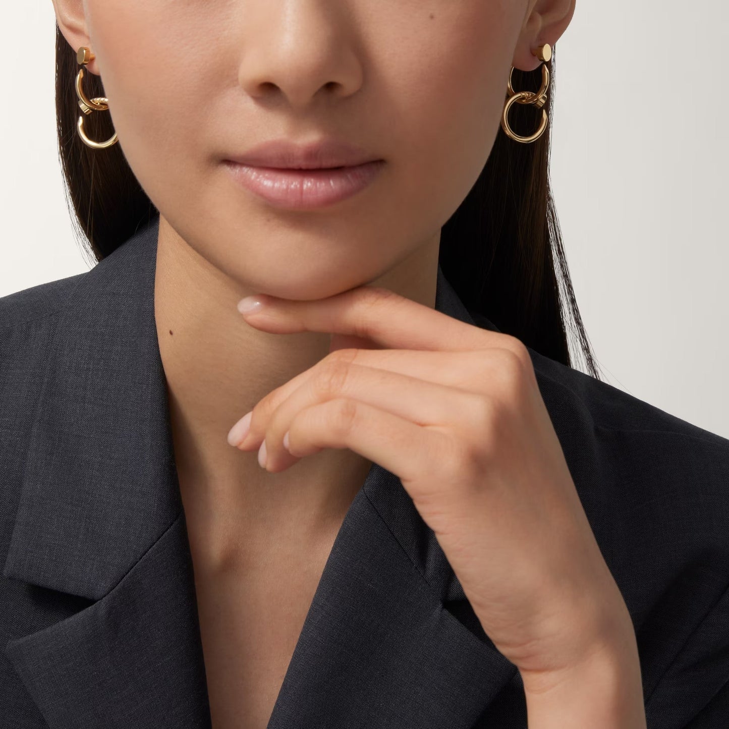 [Eterna Jewels]JUSTE NO DIAMOND DOUBLE EARRINGS