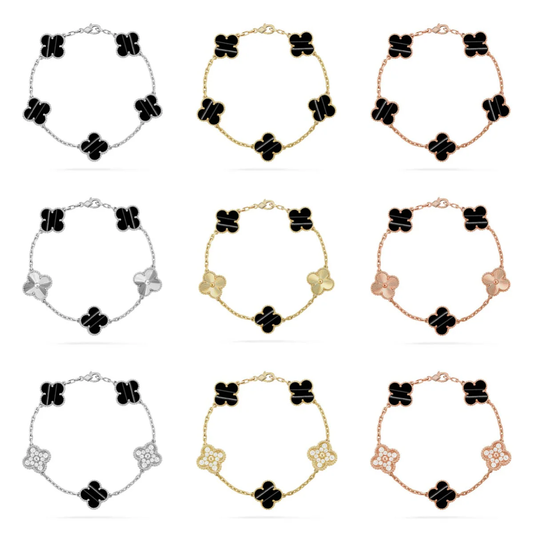 [Eterna Jewels] CLOVER 5 MOTIF PULSAR STONE BRACELET KOLLEKTION