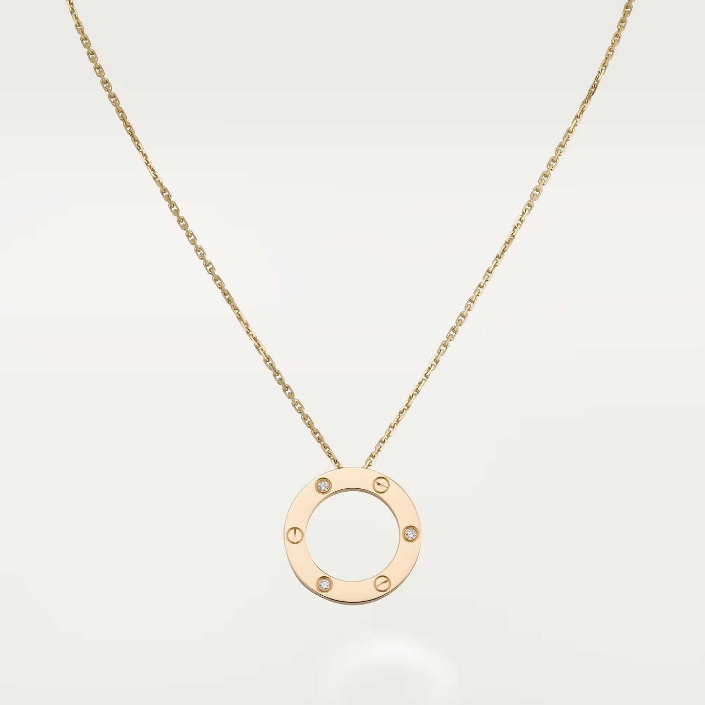 [Eterna Jewels]LOVE NECKLACE 16MM 3 DIAMONDS